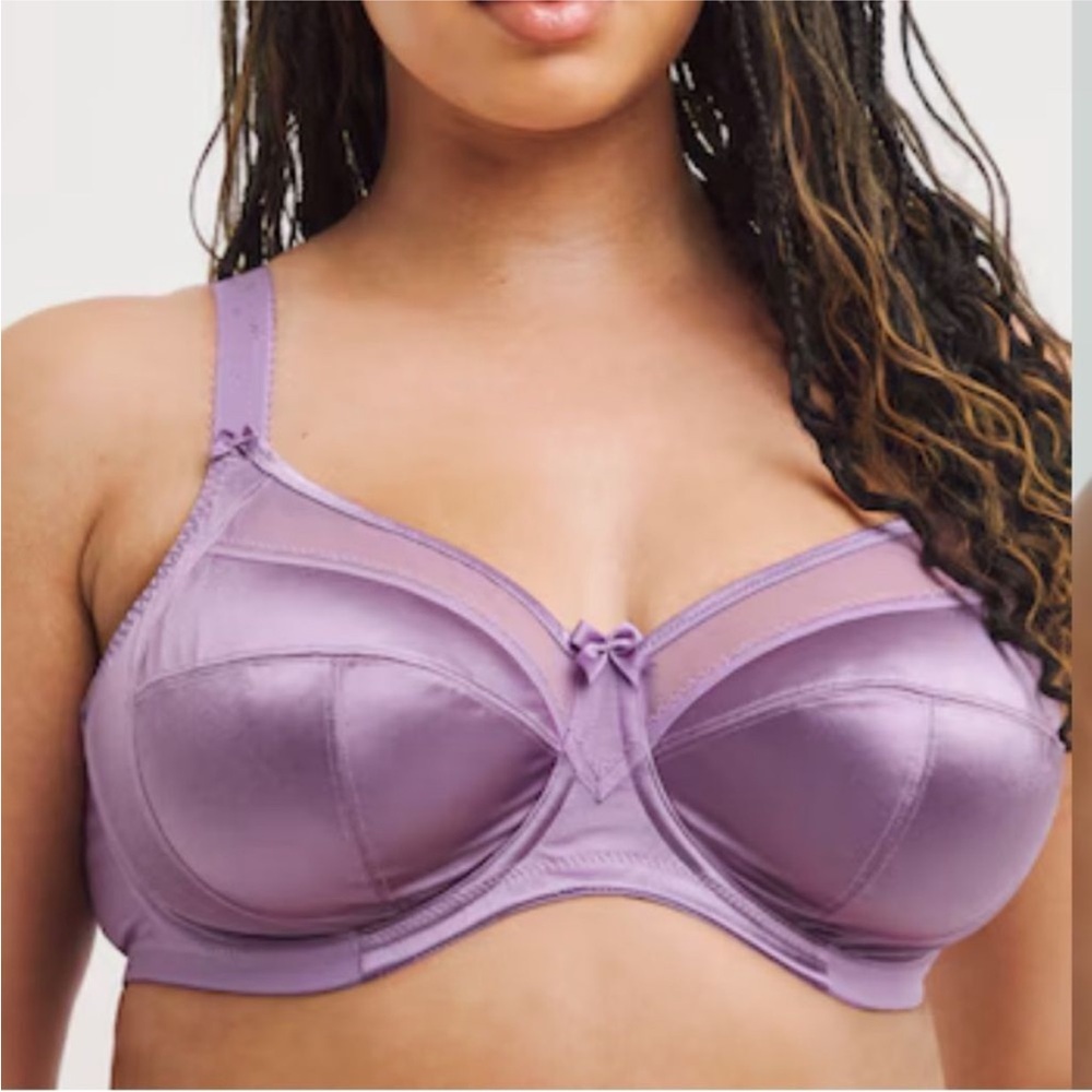 Goddess Keira — Lavender Satin Full Coverage Underwire Bra 40H (US) / 40FF (UK)